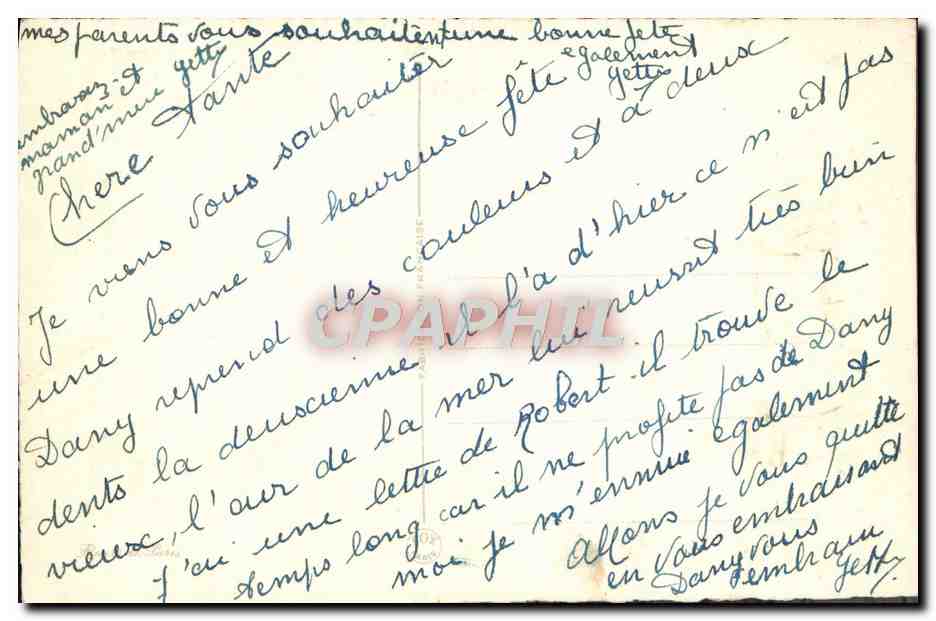 CPA Fantaisie Fleurs — Verso
