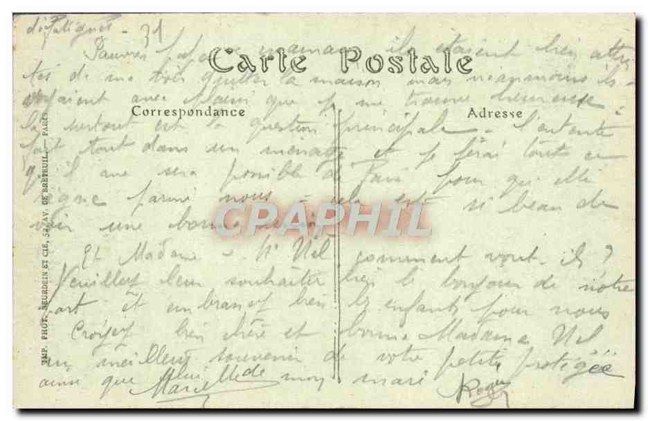 CPA Toulouse Le Capitole la Salle des Illustres — Verso