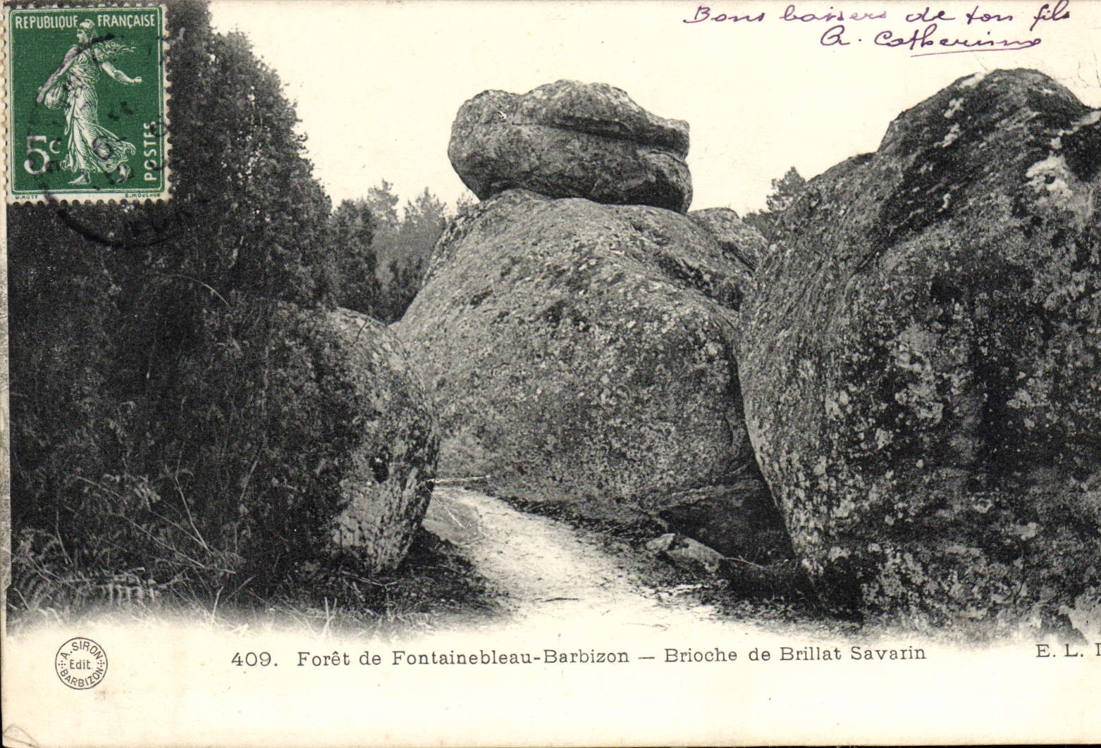Bosque de Fontainebleau-Barbizon — Brioche de Brillat Savarin — Editor A. Sirons