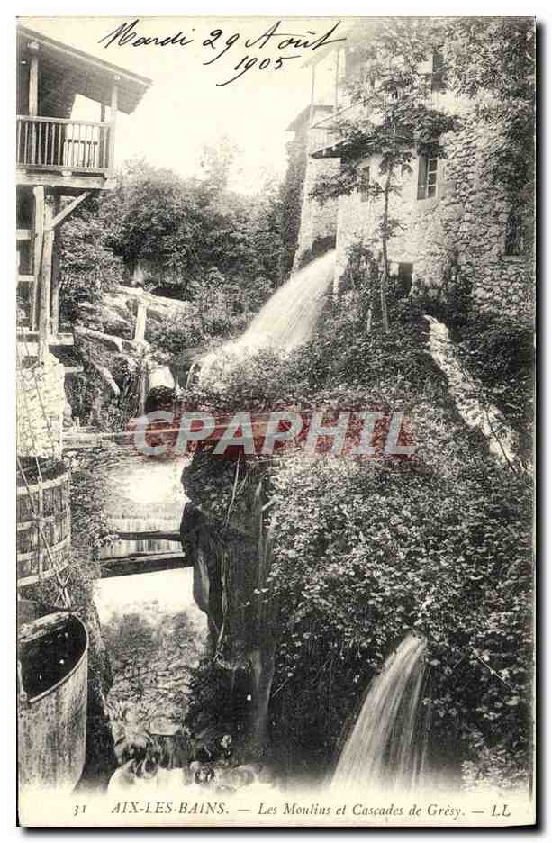 CPA Aix Les Bains Les Moulins et Cascades de Gresy