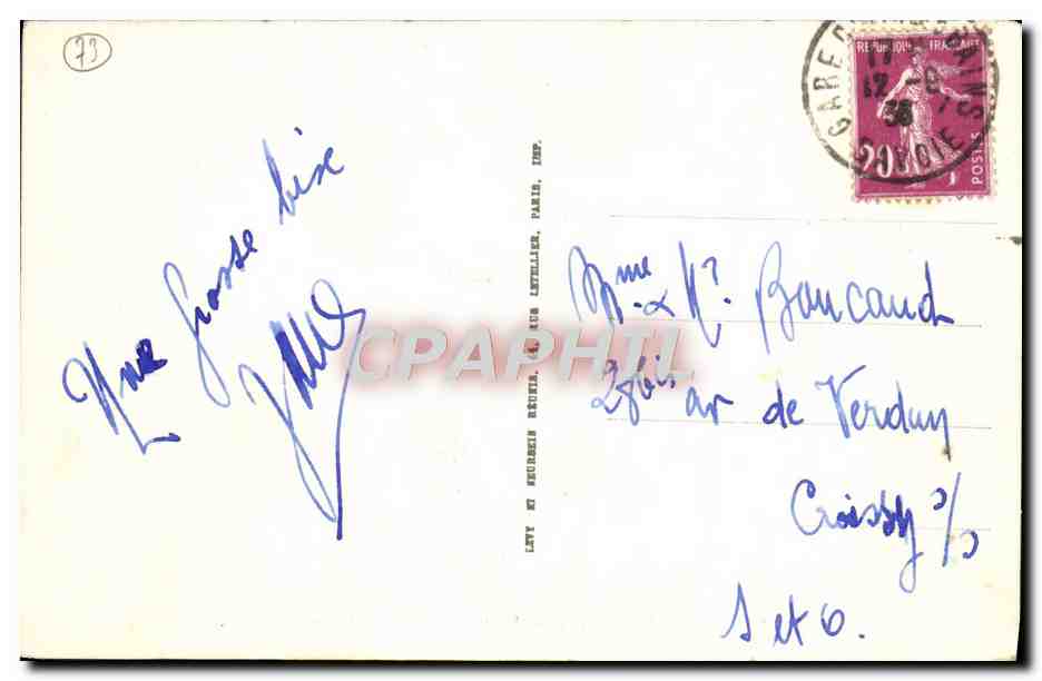 CPA Environs d'Aix Les Bains Route de la Chambotte — Rückseite