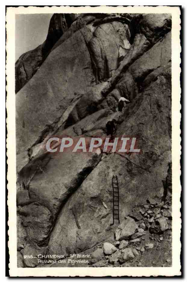 CPA Chamonix Mont Blanc Passage des Egralets Alpinisme