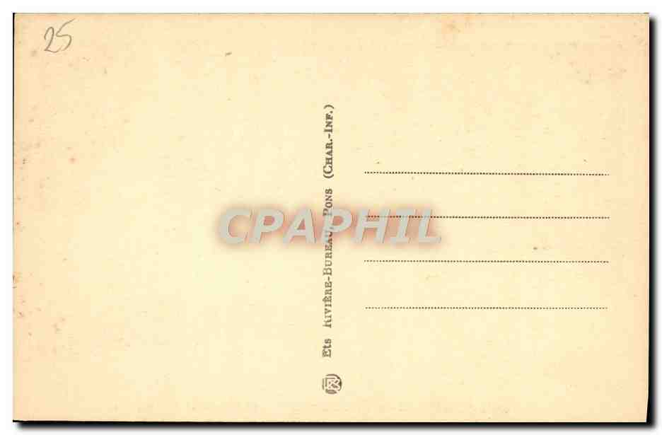 Fontaine-de-Vaucluse — Les Cascades et l'Aiguille — Edit. Vve Martin n° 5895 — Verso