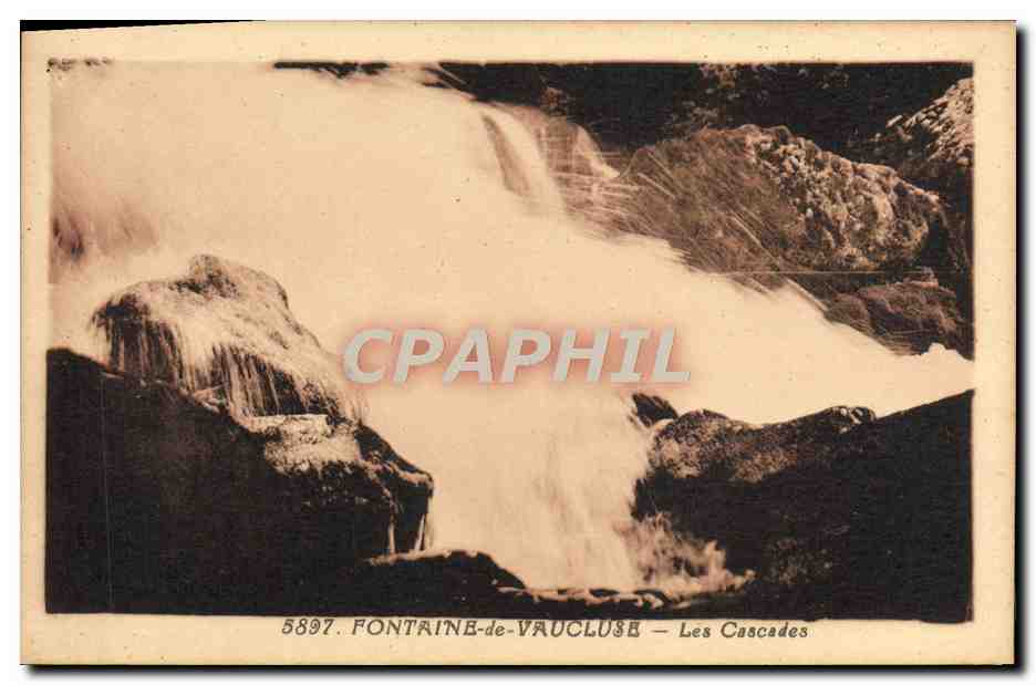 CPA Fontaine De Vaucluse Les cascades