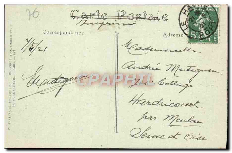 CPA Le Havre La Plage a l'heure des bains et le nouveau casino Enfants — Rückseite