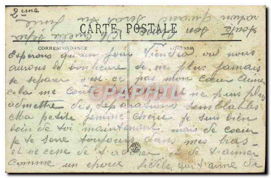 CPA Marseile Le phare Sainte Marie Bateau  — Rückseite