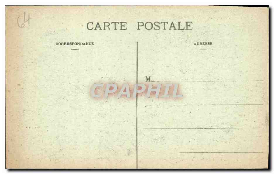 CPA Pau Vue vers l'eglise Sainte Catherine  — Rückseite