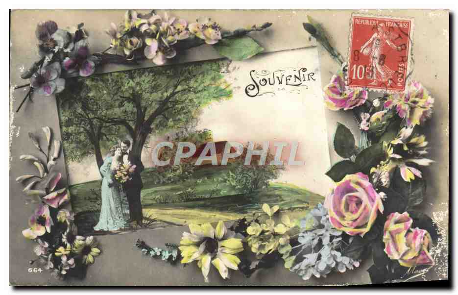 CPA Fantaisie Fleurs