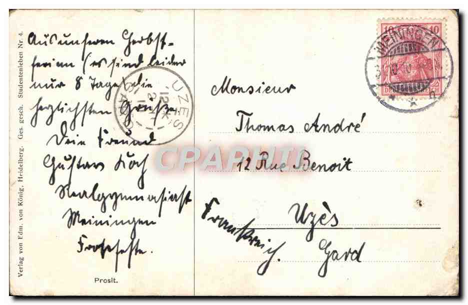 CPA Fantaisie Enfant Chope  — Rückseite