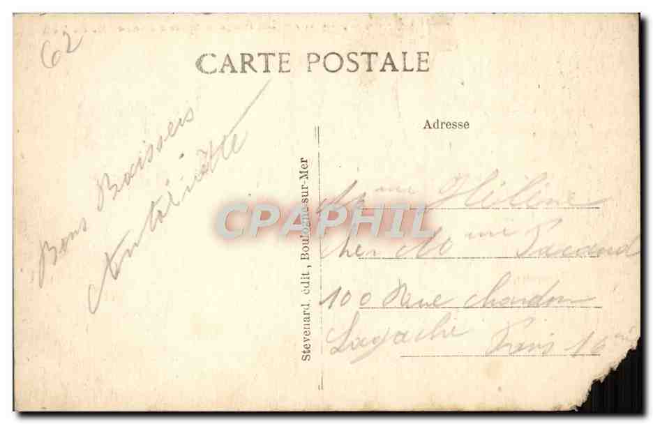Le Portel (P.-de-C.) — La Plage à marée basse — E.S. 782 — Reverso