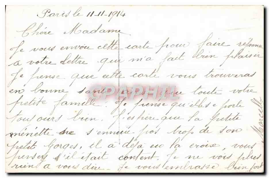 Infirmière et blessé — Gloire et Dévouement — éditeur J.-K., n° 9310 — Reverso