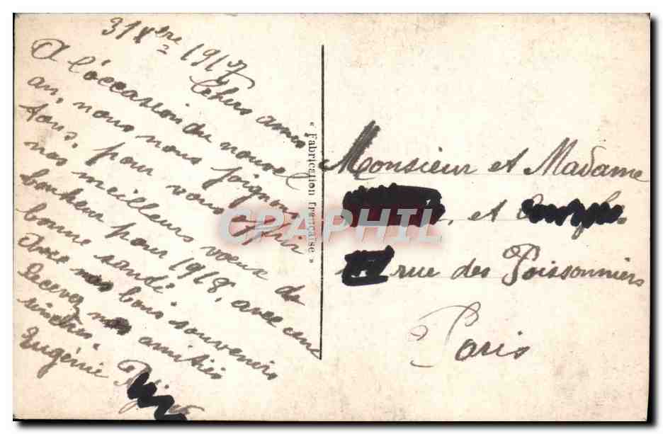 CPA Fantaisie Enfant — Rückseite