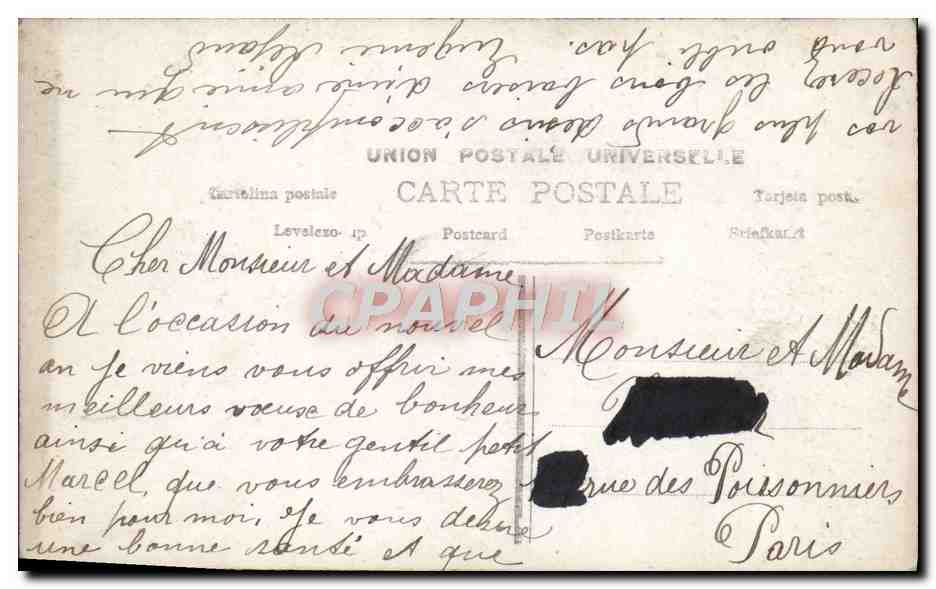 CPA Fantaisie Enfant — Rückseite
