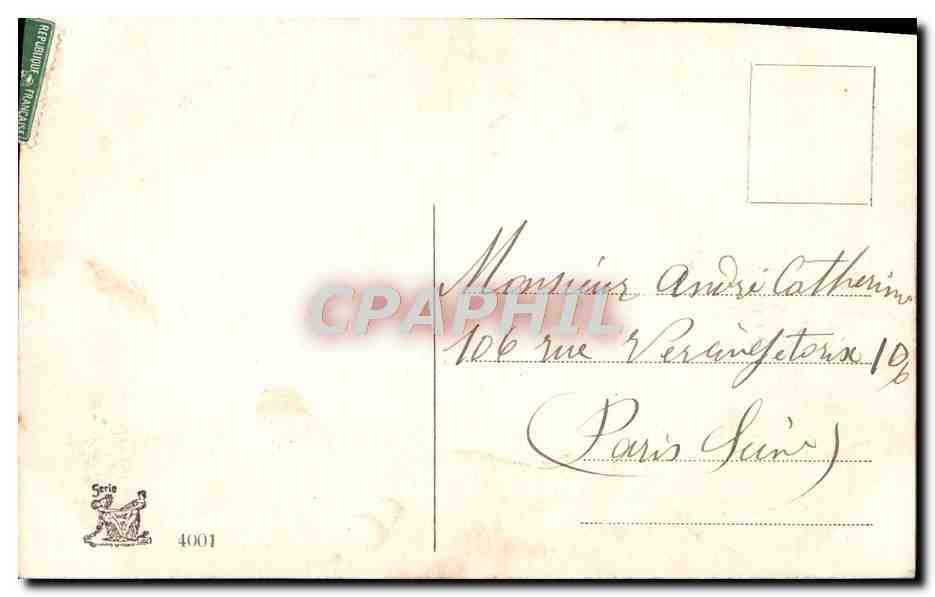 CPA Fantaisie Enfant Agneau Boite aux lettres — Rückseite