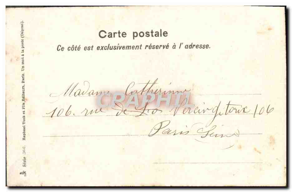 Fée aux ailes de paon — Joyeuses Pâques — C. Bordes — Achterkant