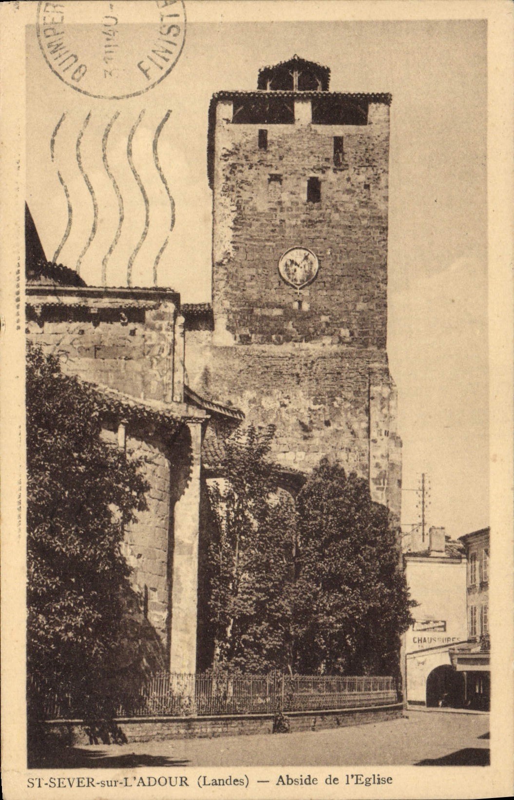 CPA St Sever Su L'Adour Abside De I'Eglise