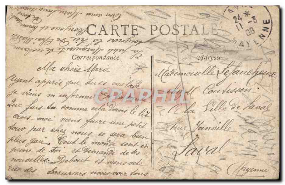 CPA Fantaisie Femme Enfant Balancoire  — Verso