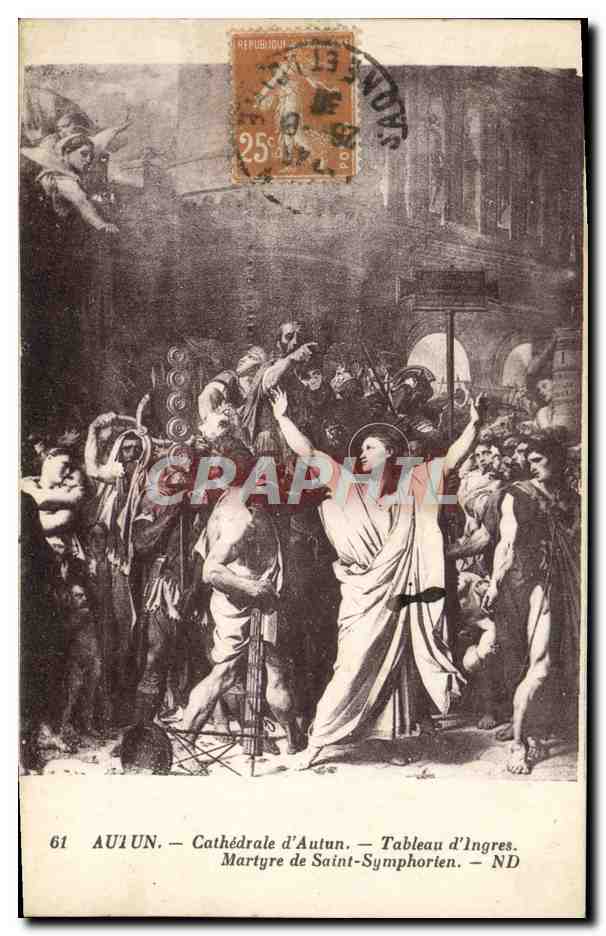 Autun — Cathédrale d'Autun — Tableau d'Ingres — Martyre de Saint-Symphorien — ND