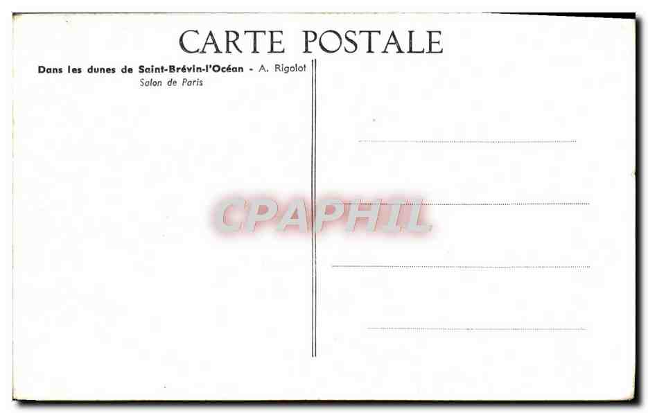 CPA Fantaisie Dans les dunes de Saint Brevin l'Ocean Rigolot salon de Paris  — Back