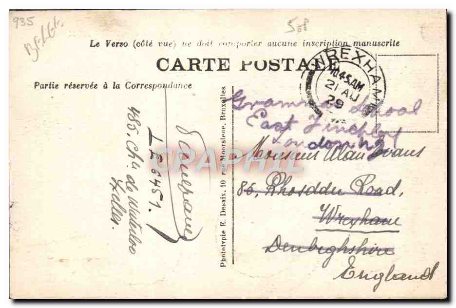 CPA Les Fonds De Quarreux Vallee de l'Ambleve — Rückseite
