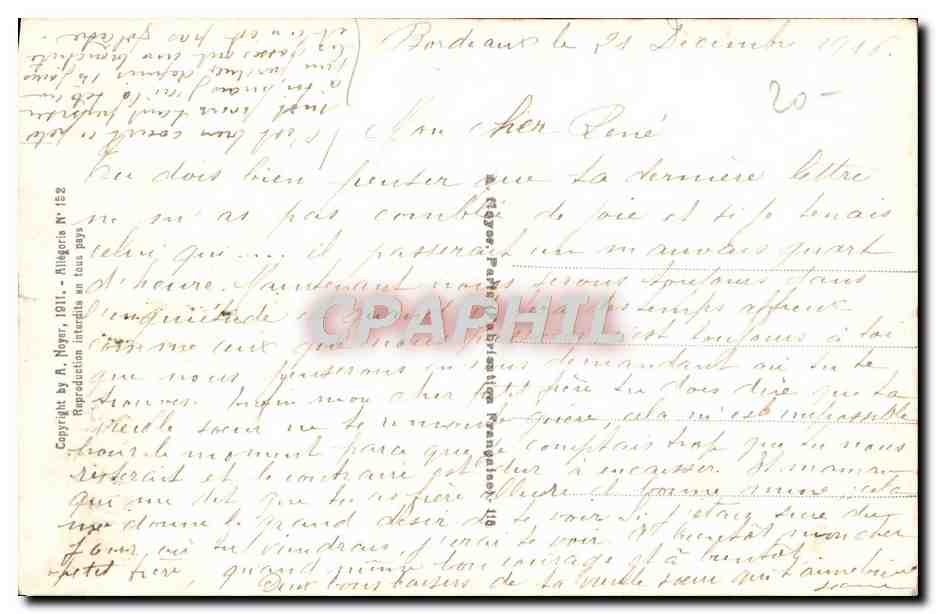 Paix à la Terre — Noël 1916 — An Paris — Back