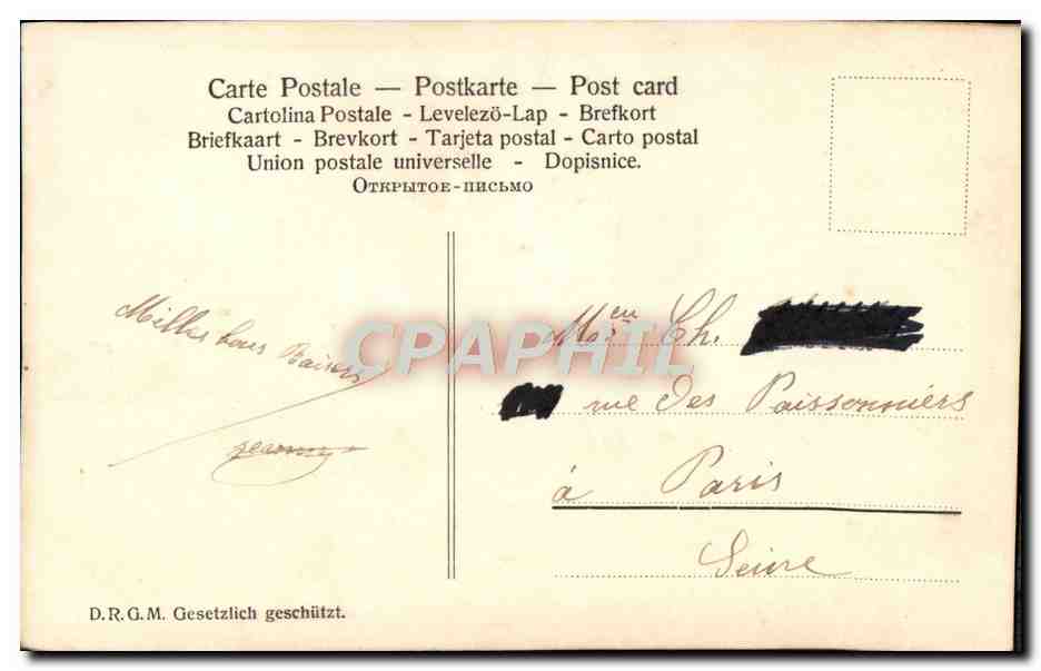 CPA Fantaisie Fleurs Muguet — Verso