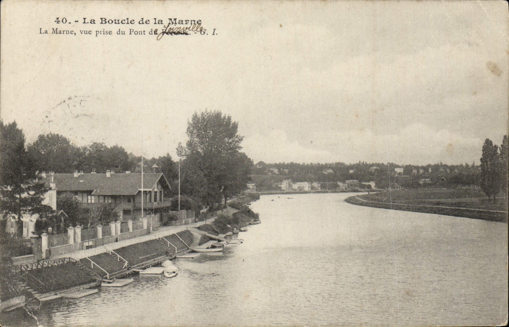 La Boucle de la Marne — vue prise du Pont de Journacelle — G.I.