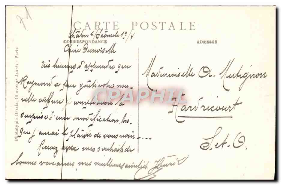 CPA Chalon Sur Saone Place De La Republique Et Boulevard Cheval Militaria — Rückseite