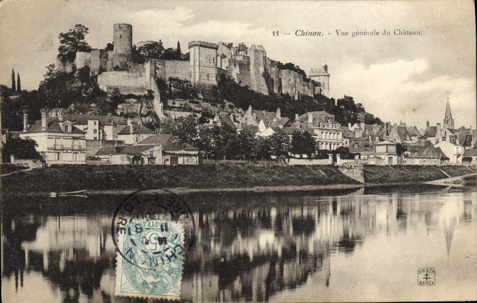 CPA Chinon Vue Generale Du Chateau