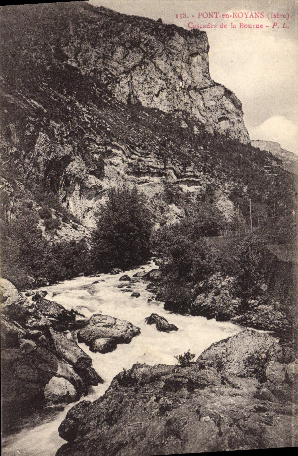 Cascades de la Bourne — Pont-en-Royans (Isère) — P. L. - Anverso