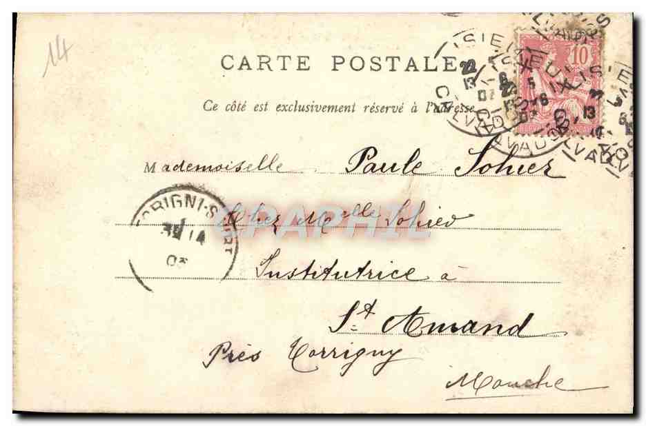 CPA Lisieux Eglise d'Ouilly le Vicomte — Verso