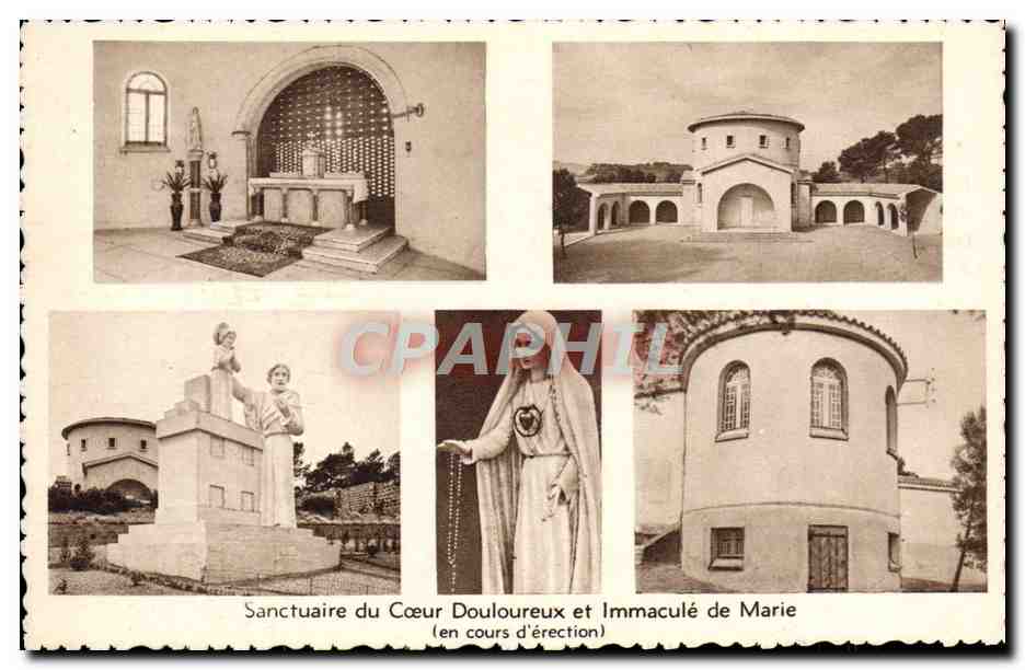 Sanctuaire du Cœur Douleurux et Immaculé de Marie — en cours d'érection — J. Le Marigny, Edit.