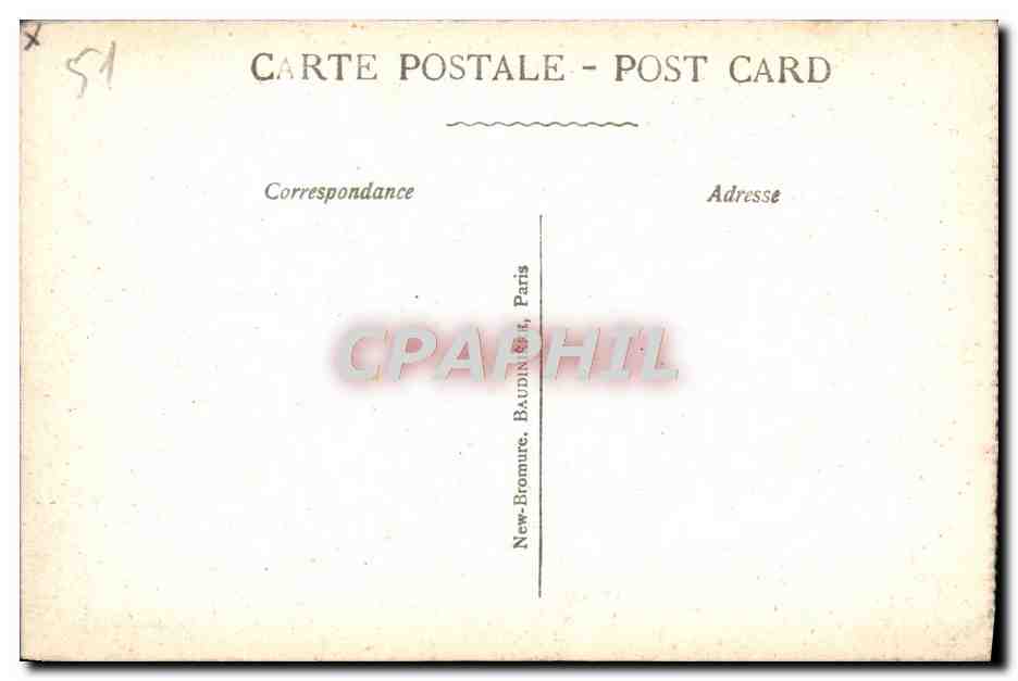 CPA Reims Incendiee Par Les Obus Cathedrale Militaria — Rückseite