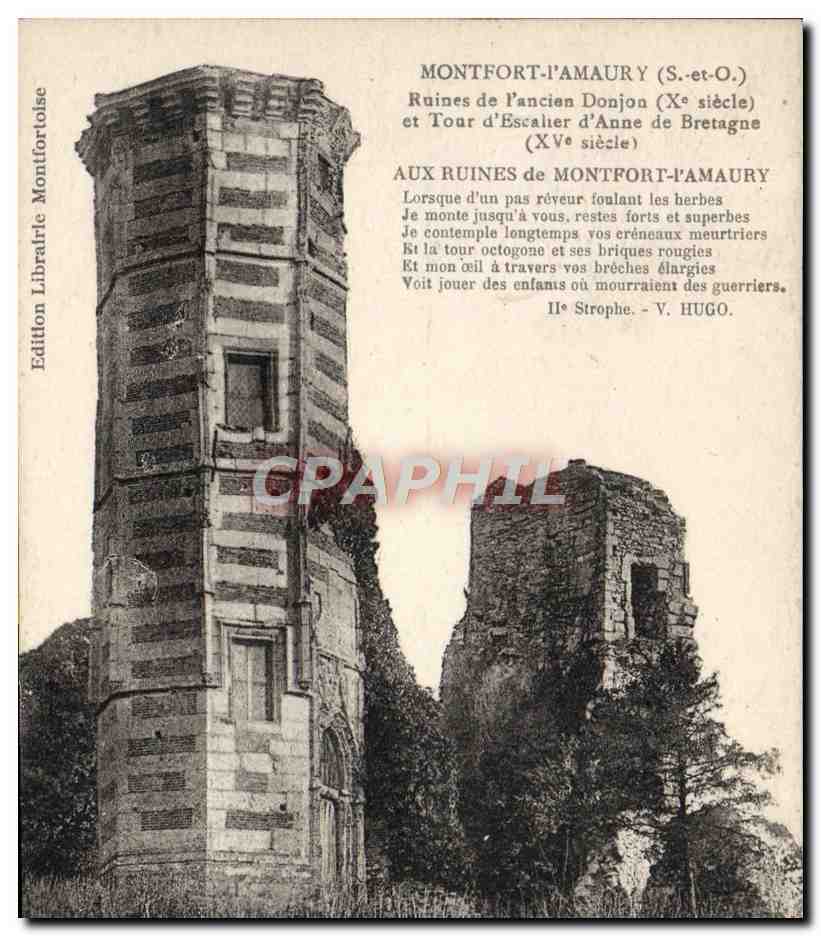 Ruines de l'ancien Donjon et Tour d'Escalier à Montfort-l'Amaury — Édition Librairie Montfortoise
