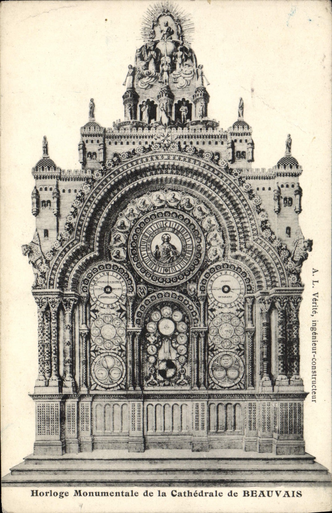 Horloge Monumentale de la Cathédrale de BEAUVAIS — A. L. Vertic, ingénieur-constructor