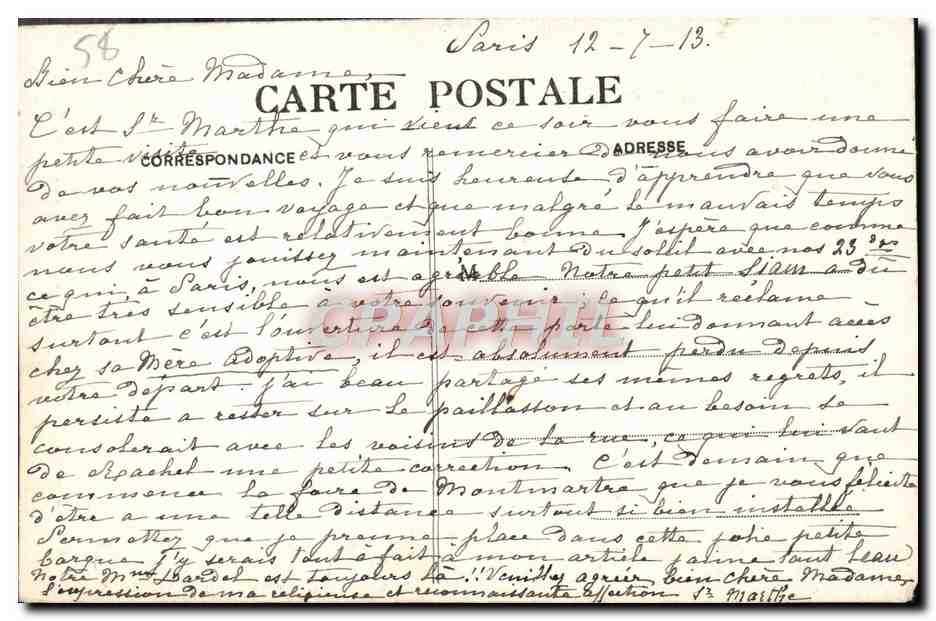 CPA Maison Mere Des Soeurs De La Charite De Nevers Le Cloitre — Rückseite