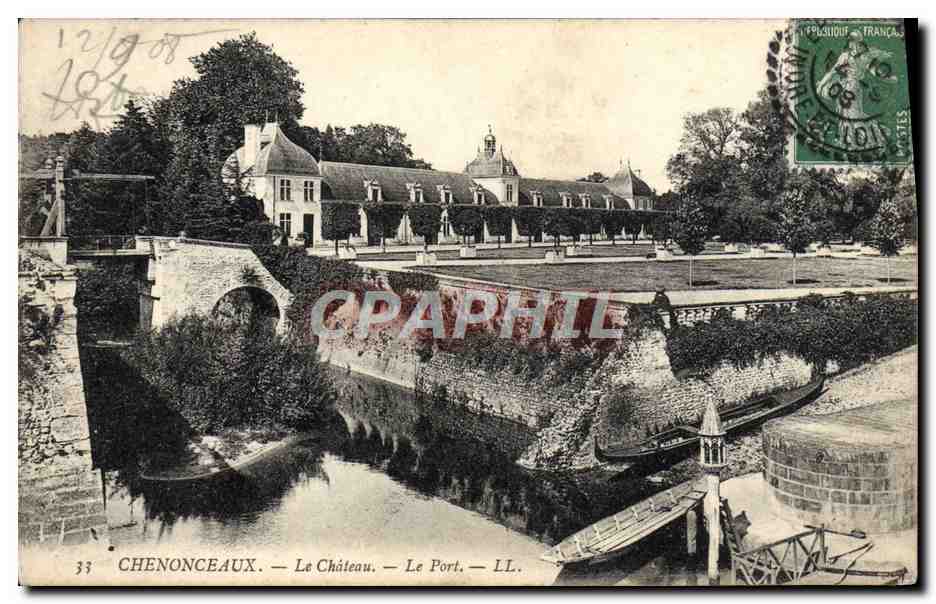 CPA Chenonceaux Le Chateau Le Port