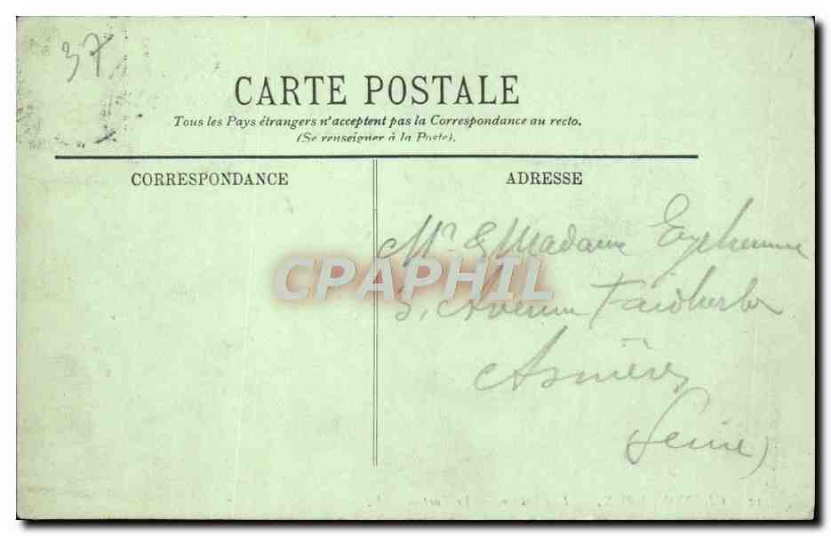 CPA Chenonceaux Le Chateau Le Port — Rückseite