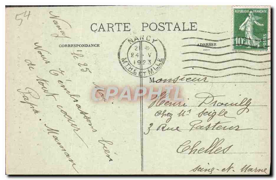 CPA Nancy Tombeau de Leopold Duc de Lorraine Eglise des Cordeliers — Verso