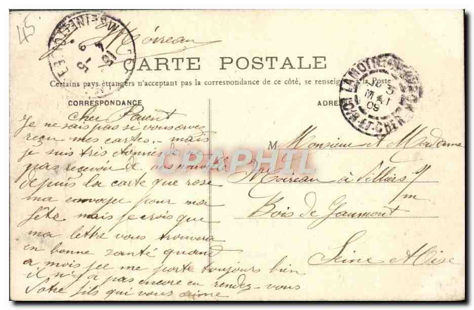 Les Bords du Loiret — Environs d'Orléans — 547 — Verso