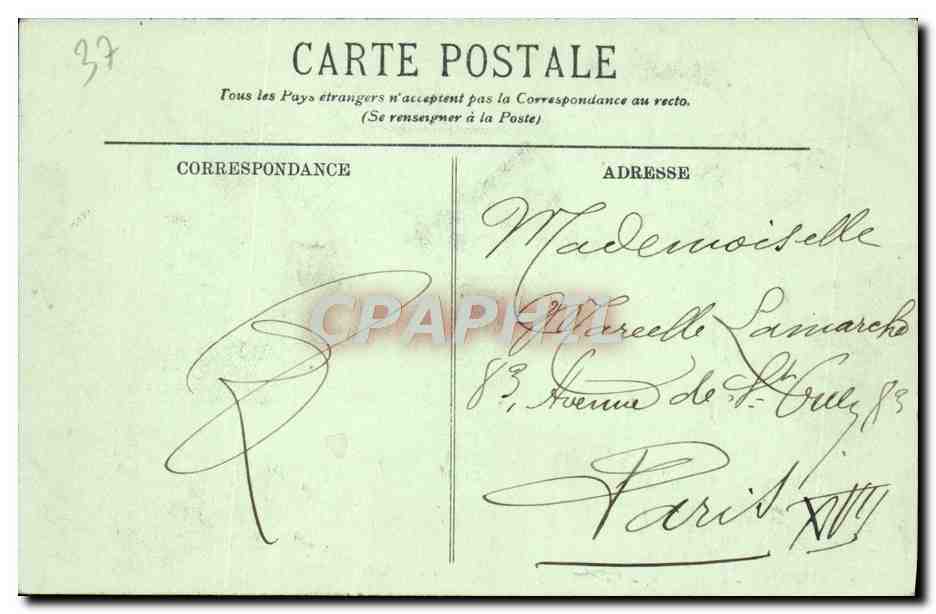 CPA Amboise Le Chateau La Tour Des Voitures — Rückseite