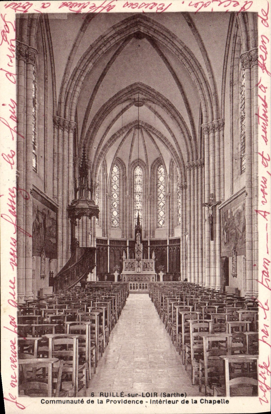 CPA Ruille Sur Loir Communate De La Providence Interieur De La chapelle