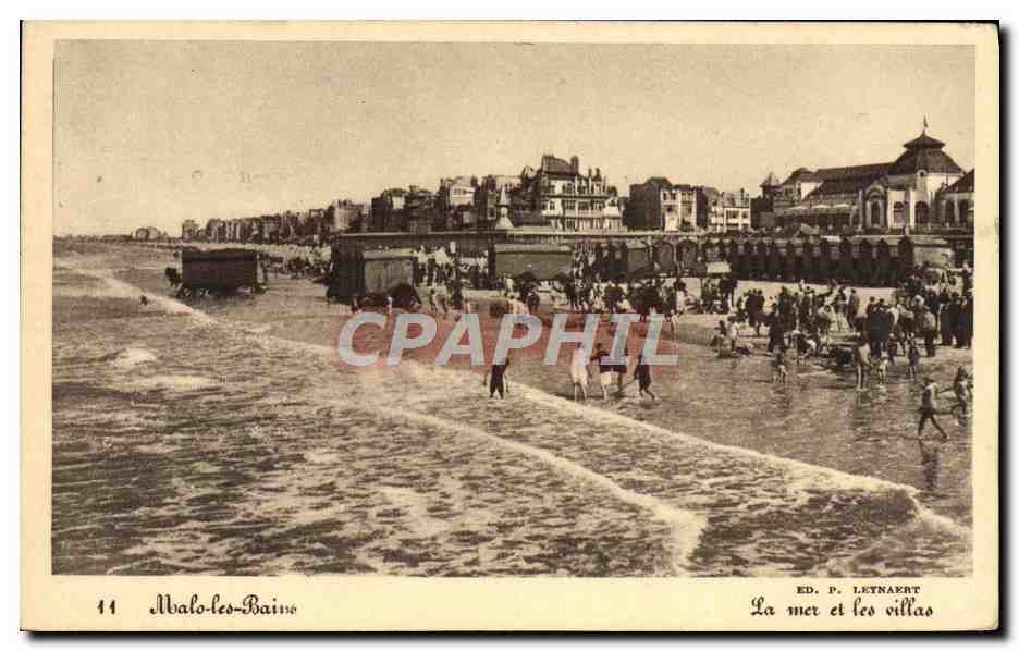 CPA Malo Les Bains La Mer Et Les Villas