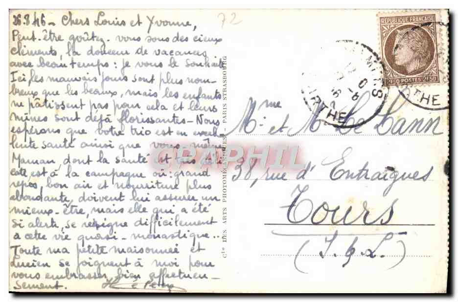 CPA Mamers Abside De I'Eglise Notre Dame — Rückseite