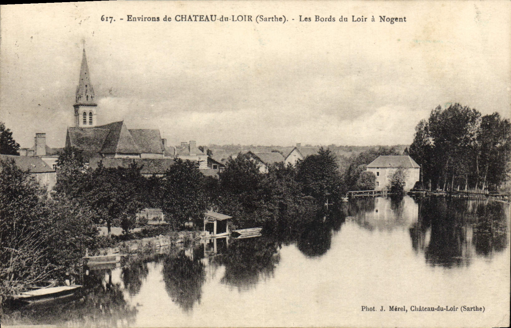 Les Bords du Loir à Nogent — Environs de Château-du-Loir (Sarthe) — Phot. J. Mérel