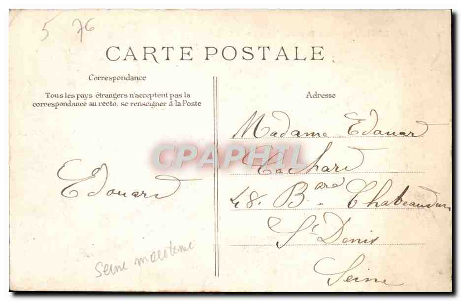 CPA Le Havre Le Pont Du Commerce Et La Bourse Bateau — Rückseite
