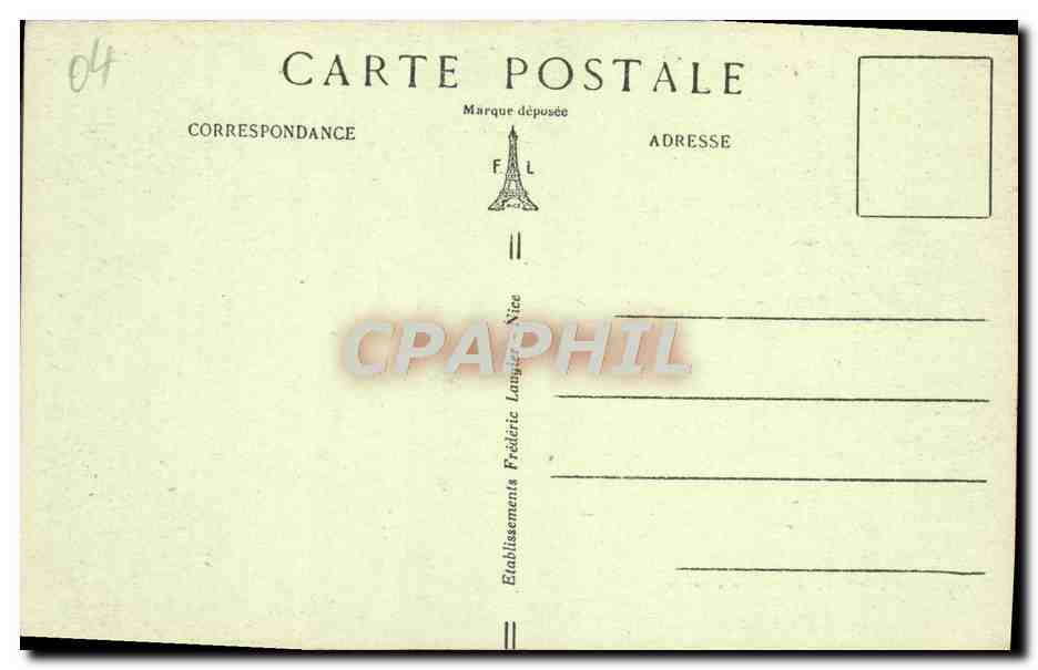 CPA Annot Le Vieux Quartier la rue du Four  — Verso