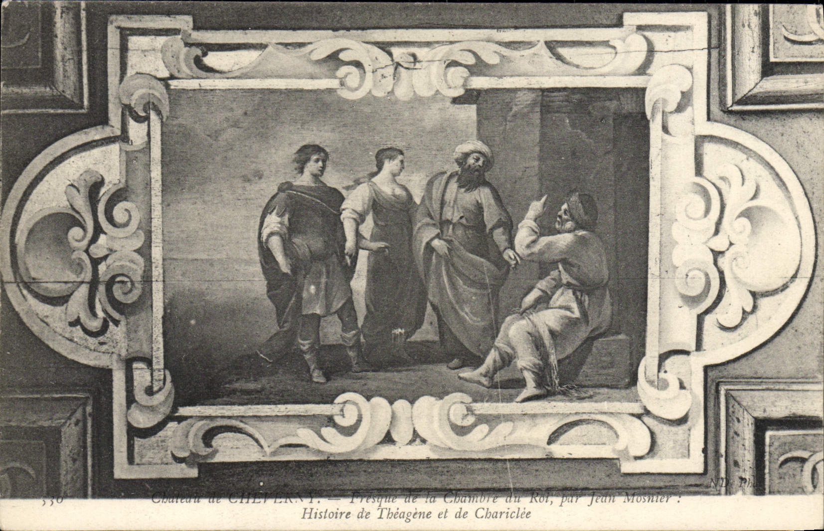 Château de Chéverny — Fresque de la Chambre du Roi, par Jean Mosnier : Histoire de Théagène et de Chariclée