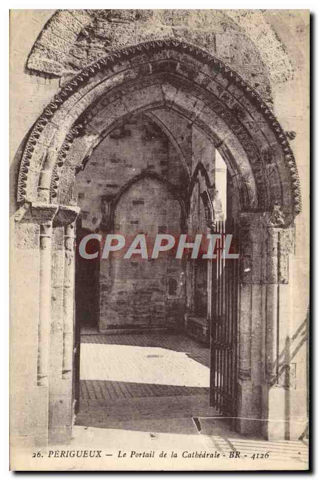 CPA Perigueux Le Portail De La Cathedrale