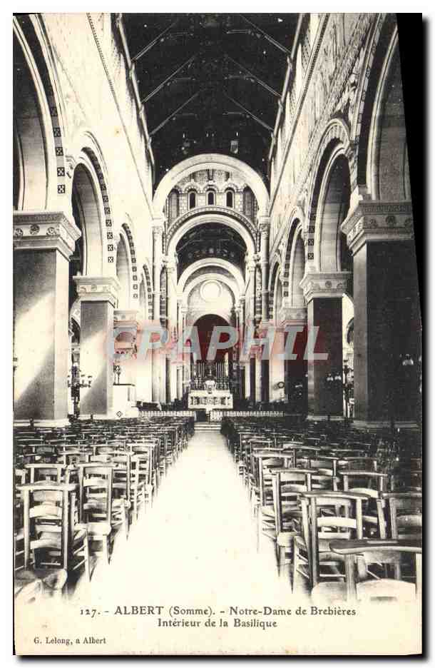 CPA Albert Notre Dame de Brebieres Interieur de la basilique
